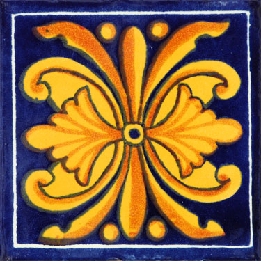 Mexican Colonial Tile Flor Nacional 1092